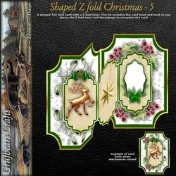 Shaped Z fold Christmas - 5