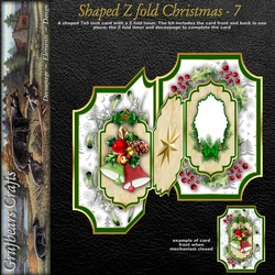 Shaped Z fold Christmas - 7