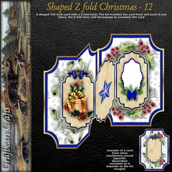 Shaped Z fold Christmas - 12