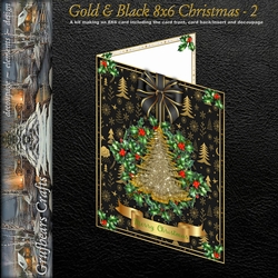 Gold & Black 8x6 Christmas - 2