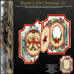 Shaped Z fold Christmas - 22