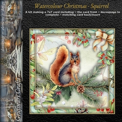 Watercolour Christmas - Squirrel