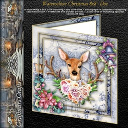 Watercolour Christmas 8x8 - Doe