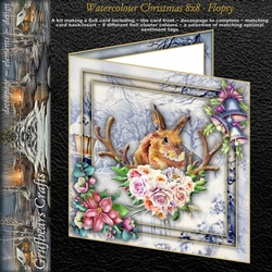 Watercolour Christmas 8x8 - Flopsy