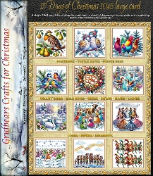 Traditional 12 Days of Christmas 10x8 large card