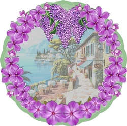 Plaque card - Lilacs