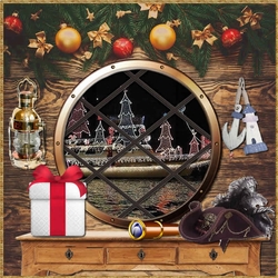 Galleon Cabin Chrsitmas View C
