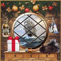 Galleon Cabin Chrsitmas View D