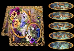 Floral Panels 1 - Pansy Symphony