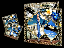 Travelling Lady 2 - jonquil and iris