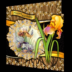 Bejewelled Blooms - Flag Iris