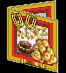Any Age Balloon Birthday Card B