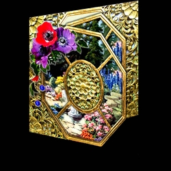 Window faux aperture gate fold card 2