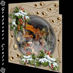 Frosted Nativity Orb 1