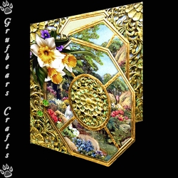 Tri fold faux window card 1