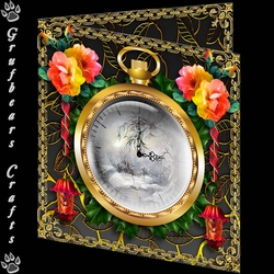 Christmas Time Fob Watch - Rose