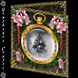 Christmas Time Fob Watch - Frangipane