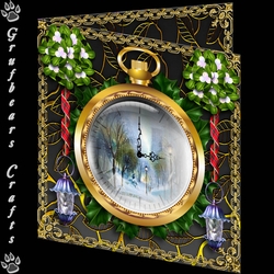 Christmas Time Fob Watch - Mistletoe