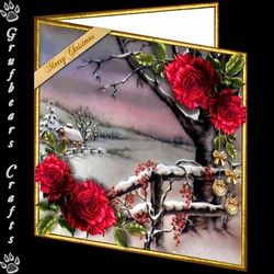 Christmas Roses in Red