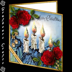 Christmas Roses - Candles red
