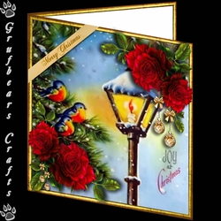 Christmas Roses - Christmas Joy red