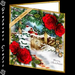 Christmas Roses - Garden Gate red