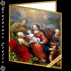 Christmas Roses - Nativity red