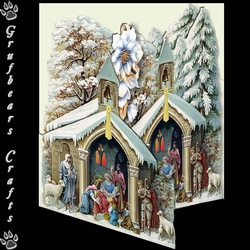 Layered Christmas - Oh come let us adore him