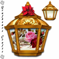 Lantern Card - Roses
