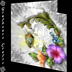 Flowers of Light 2 - Hibiscus and Bell Flower