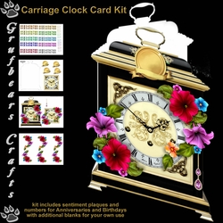 Carriage Clock Card - Petunia