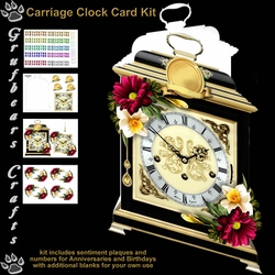 Carriage Clock Card - Spring Duet