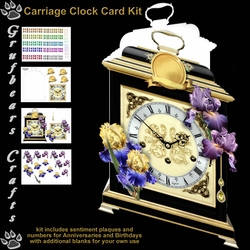 Carriage Clock Card - Iris