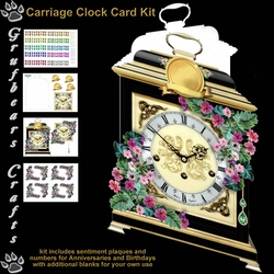 Carriage Clock Card - Wildflowers