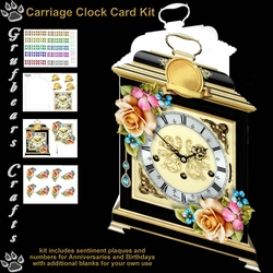 Carriage Clock Card - Mixed Corsage