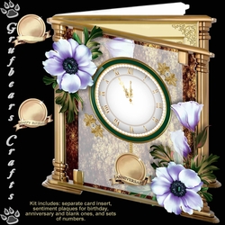 Glass and Brass Clock Card - Lysanthus