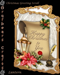 Christmas Greeting Scroll - Lantern