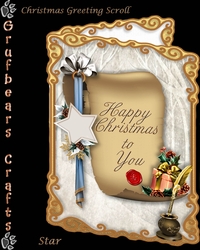 Christmas Greeting Scroll - Star