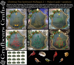Christmas Tree Sentiment Multipack 2