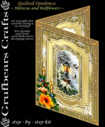 Quilted Opulence - Hibiscus and Bellflowers