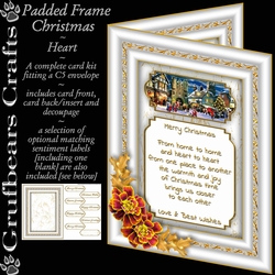 Padded Frame Christmas - Heart