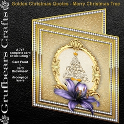Golden Christmas Quotes - Merry Christmas Tree