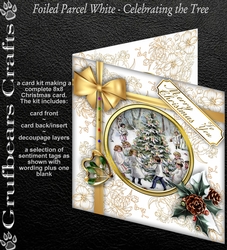 Foiled Parcel White - Celebrate the Tree