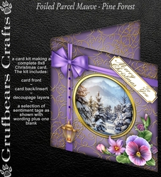 Foiled Parcel Mauve - Pine Forest