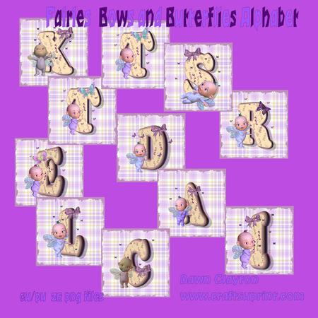 Fairies Bows and Butterflies Alphabet