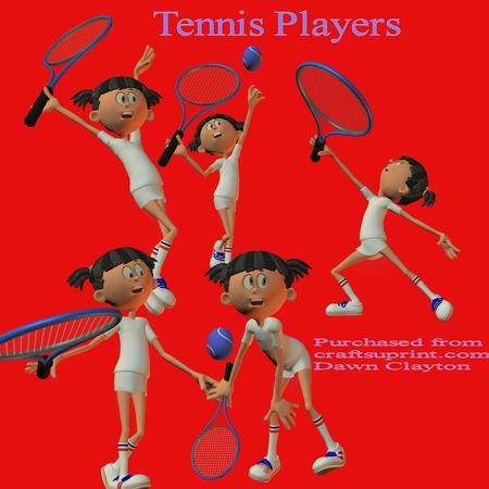 Toon Tennis Players 1