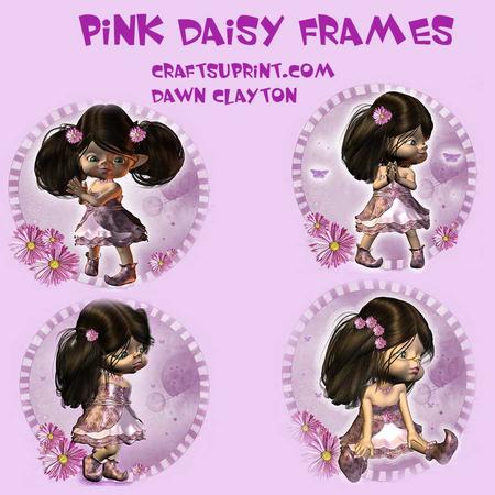 Pink Daisy Frames