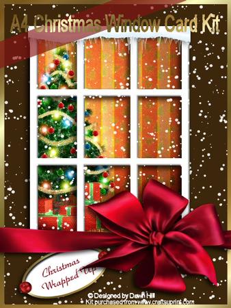 Christmas Window Card Kit A4 - Christmas Wrapped Up