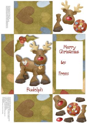 Rudolph 5 Min Gift/money Envelope