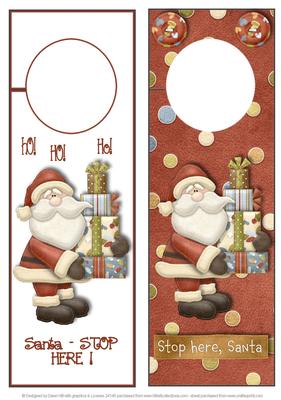 Santa Stop Here - Door Hangers